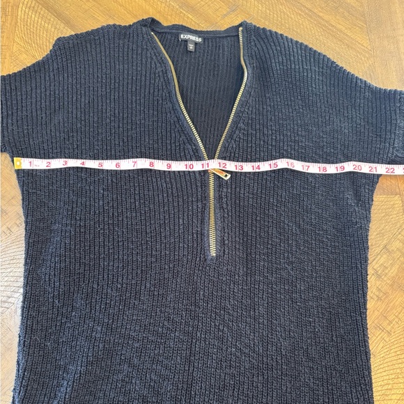 Express Women’s Black Knit Half Zip Sweater - Picture 6 of 8